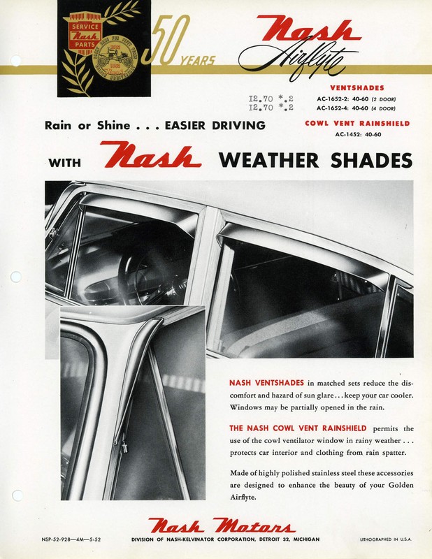 1952 Nash Accessories Booklet Page 30